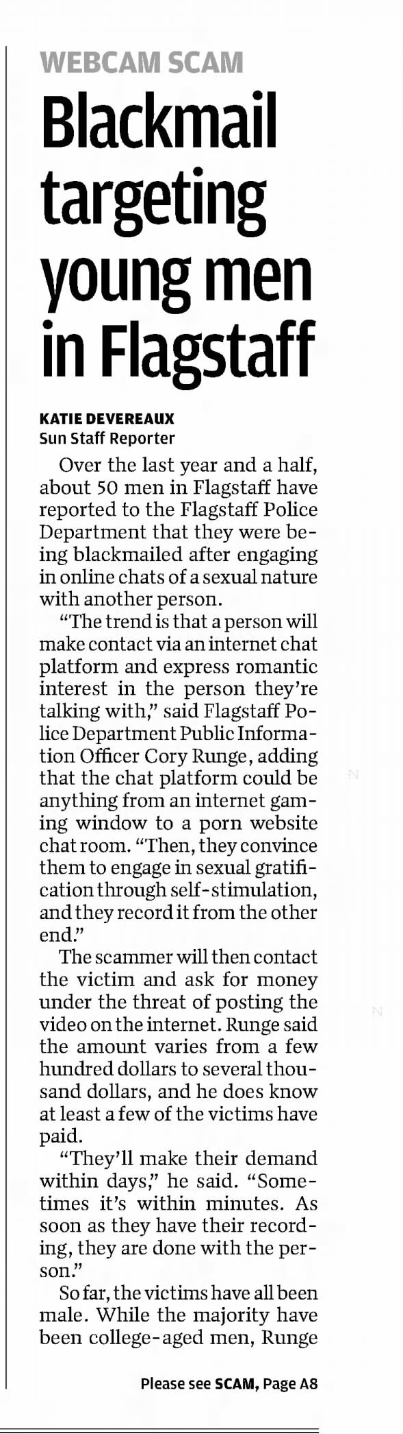 7_24_2018 blackmail targeting males in flagstaff